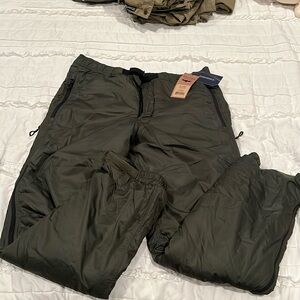 XL Climashield ALL weather pants in deep green